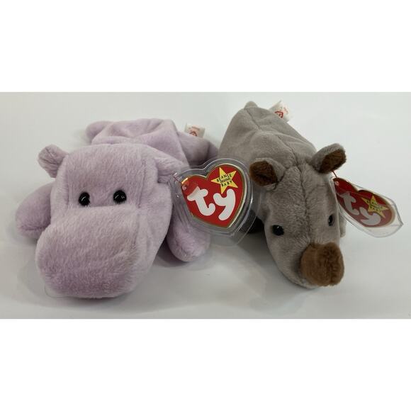 Ty Beanie Babies Bundle (2pcs) Spike And Happy - Picture 2 of 15